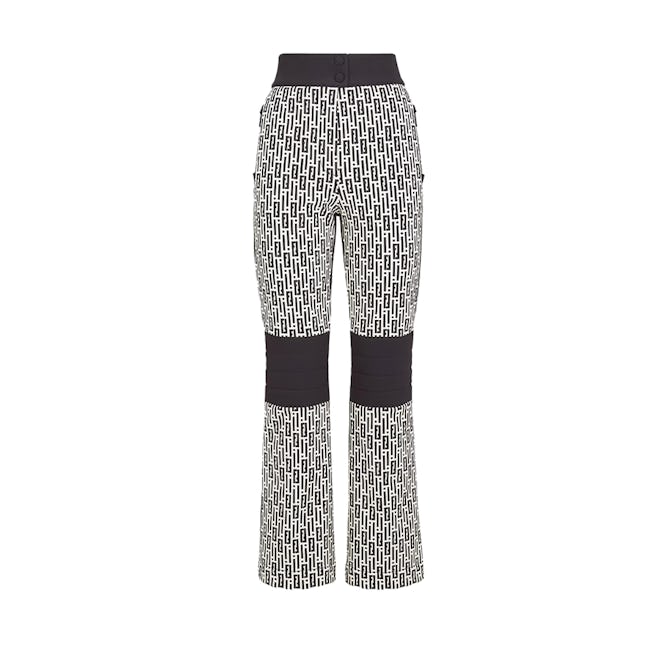 Fendi Black and White Printed Ski Pants