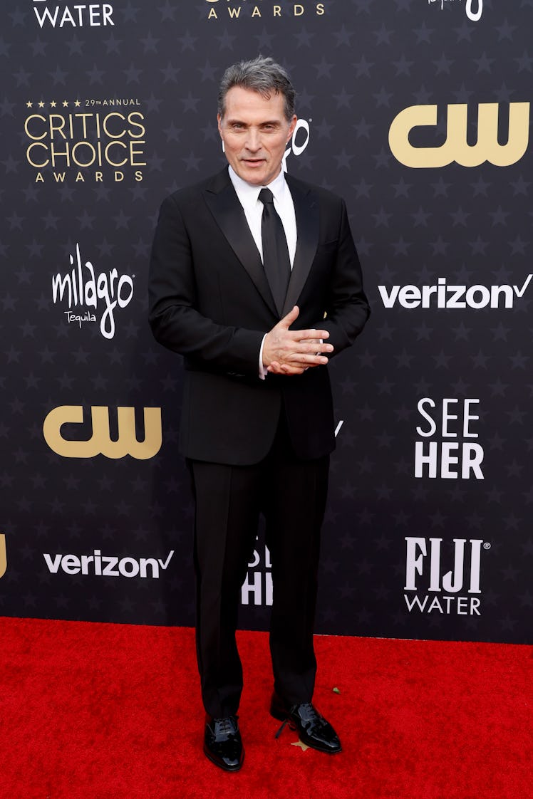 Rufus Sewell attends the 29th Annual Critics Choice Awards at Barker Hangar on January 14, 2024 in S...