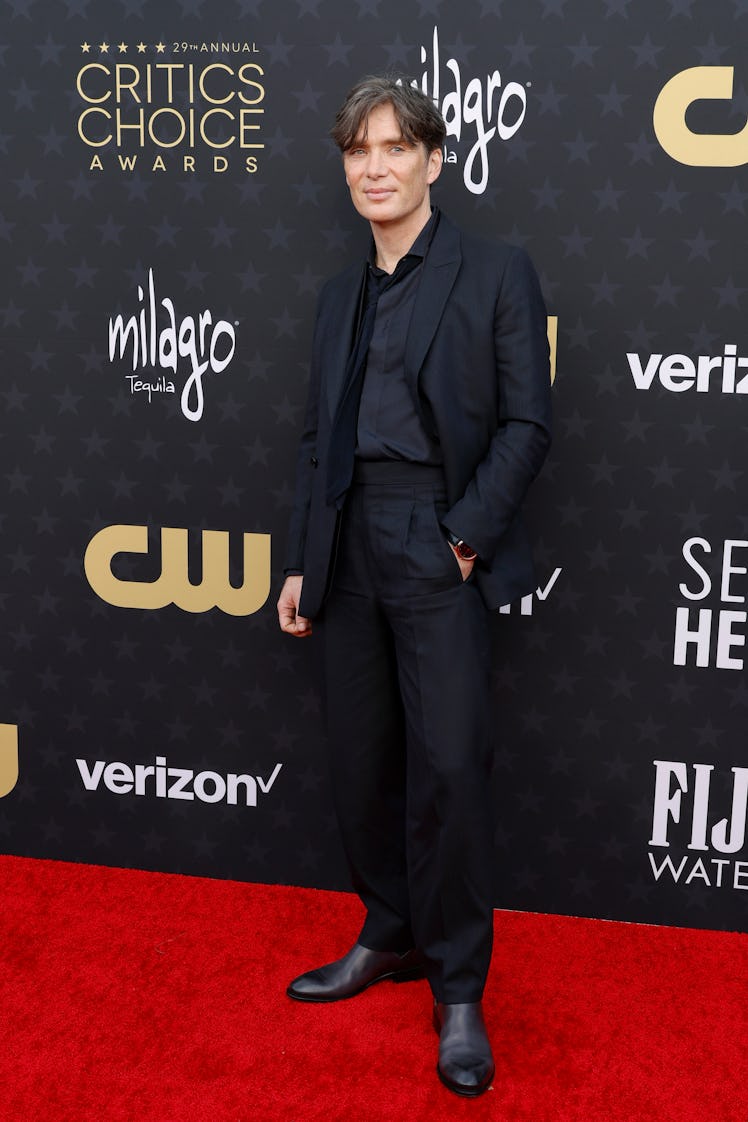Cillian Murphy attends the 29th Annual Critics Choice Awards at Barker Hangar on January 14, 2024 in...