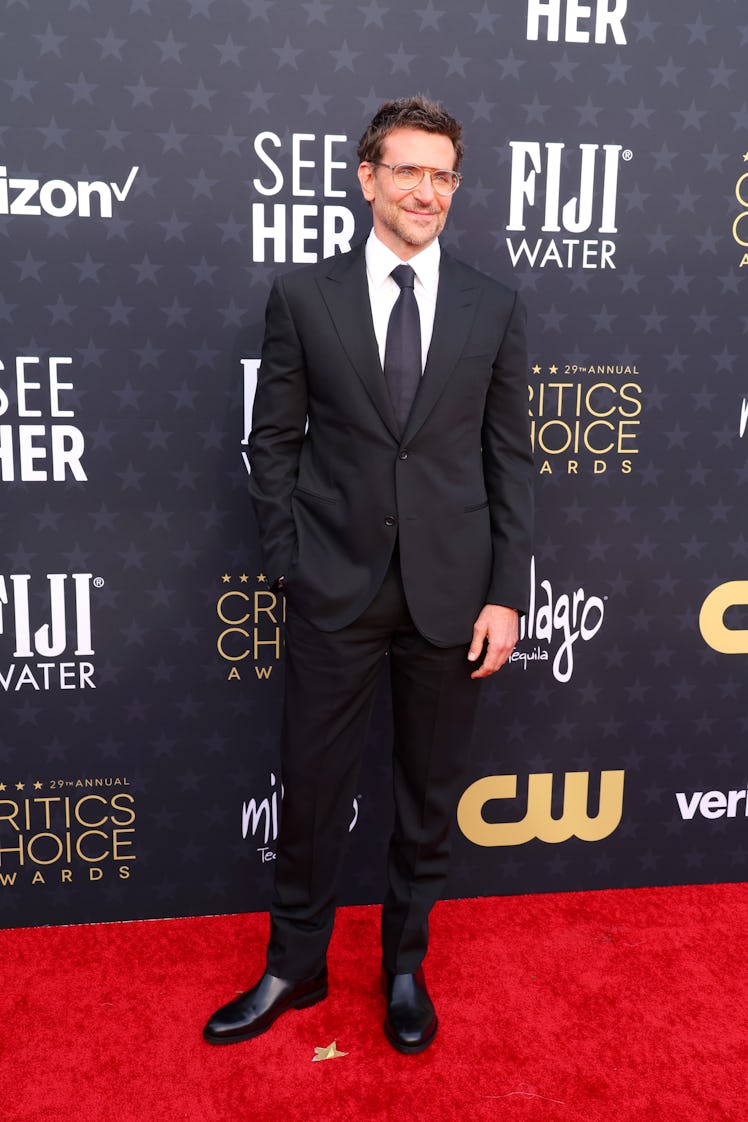 Bradley Cooper attends the 29th Annual Critics Choice Awards at Barker Hangar on January 14, 2024 in...
