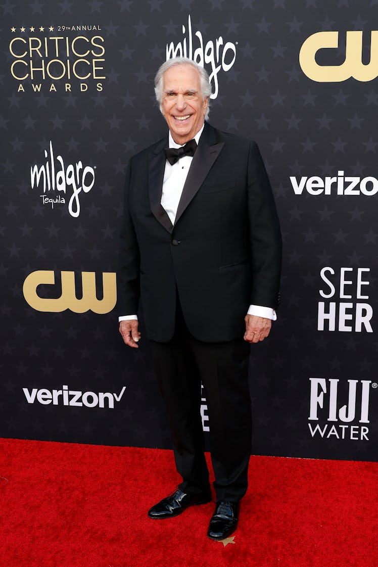 Henry Winkler attends the 29th Annual Critics Choice Awards at Barker Hangar on January 14, 2024 in ...