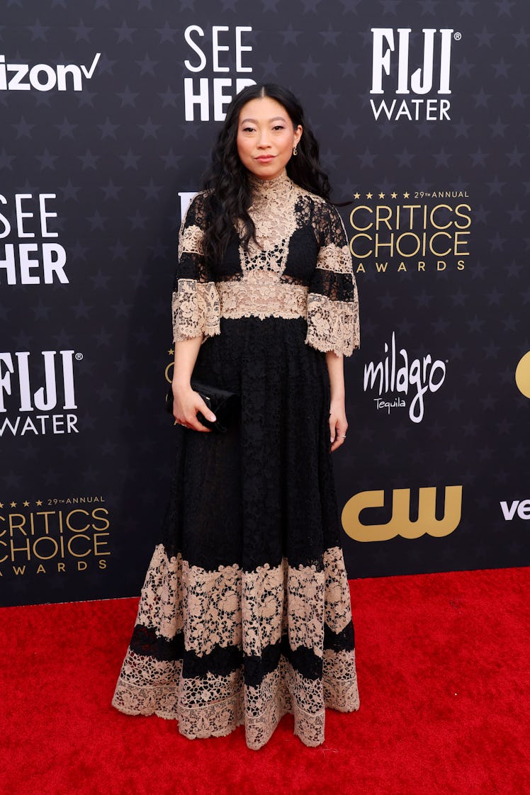Awkwafina attends the 29th Annual Critics Choice Awards at Barker Hangar on January 14, 2024 in Sant...
