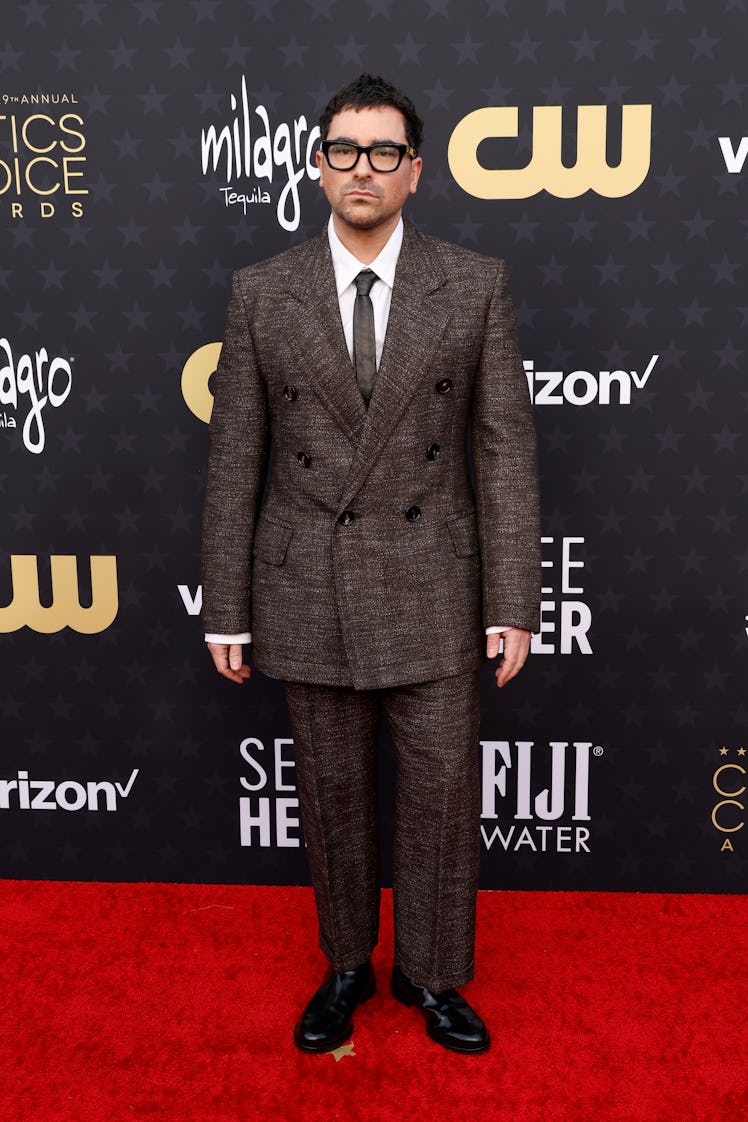 Dan Levy attends the 29th Annual Critics Choice Awards at Barker Hangar on January 14, 2024 in Santa...