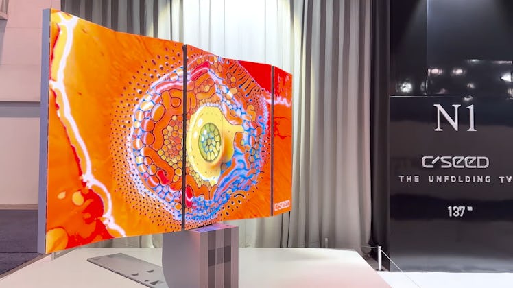 C Seed's 137-inch N1 folding TV shown off at CES 2024