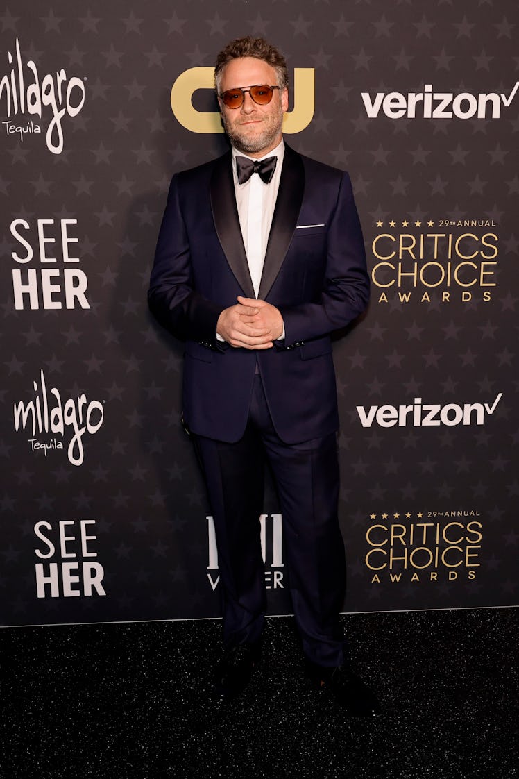  Seth Rogen attends the 29th Annual Critics Choice Awards at Barker Hangar on January 14, 2024 in Sa...