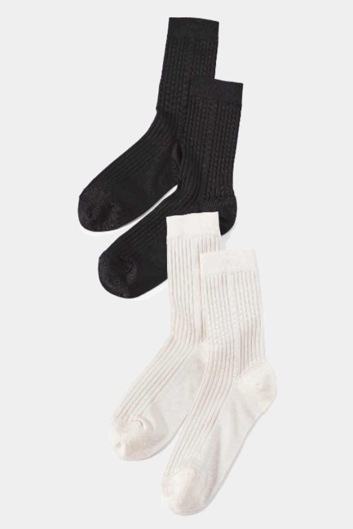 Black & White Striped T.U.K. Men's Crew Socks