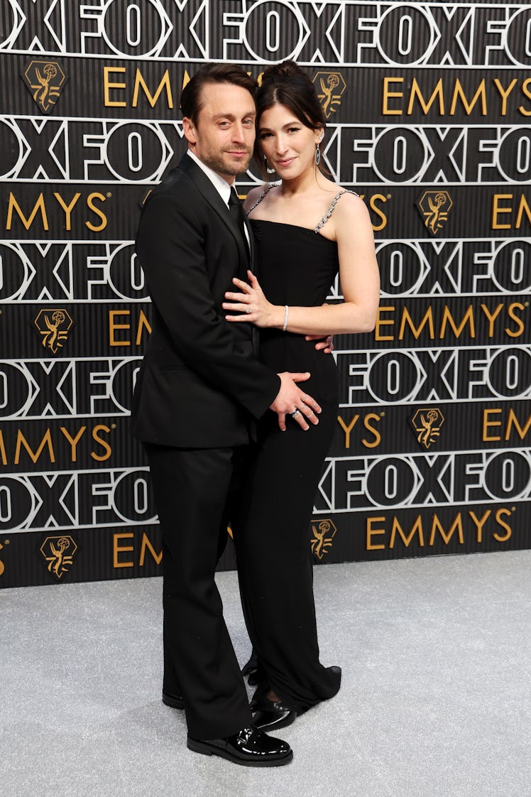 Kieran Culkin and Jazz Charton attend the 75th Primetime Emmy Awards at Peacock Theater on January 1...