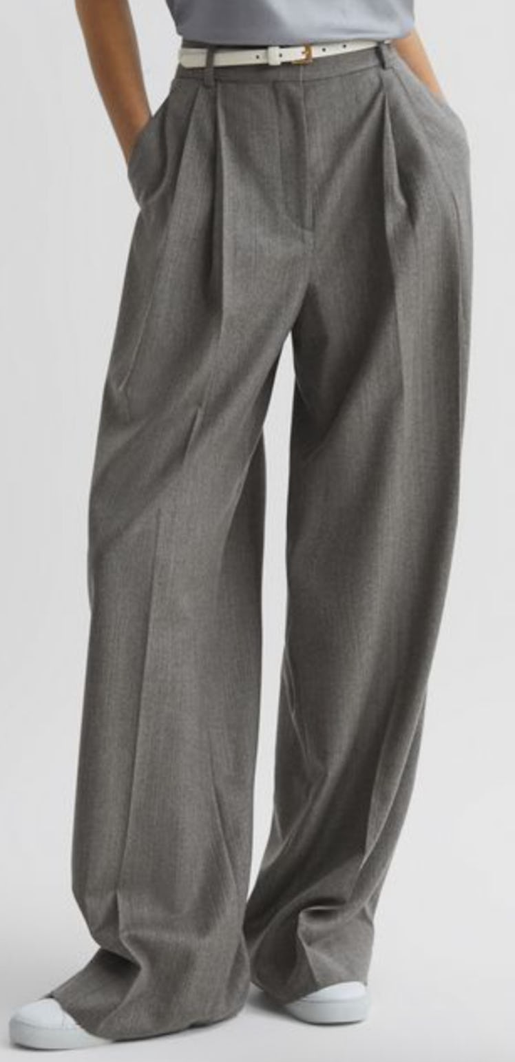 gray pinstripe pants