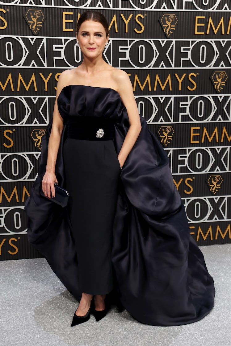 Keri Russell attends the 75th Primetime Emmy Awards at Peacock Theater on January 15, 2024 in Los An...