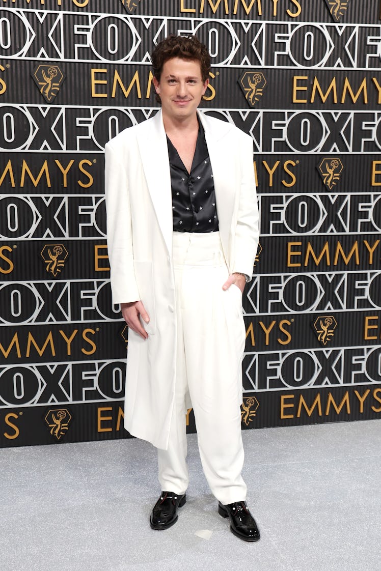 Charlie Puth attends the 75th Primetime Emmy Awards at Peacock Theater on January 15, 2024 in Los An...