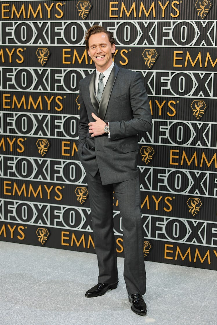  Tom Hiddleston attends the 75th Primetime Emmy Awards at Peacock Theater on January 15, 2024 in Los...