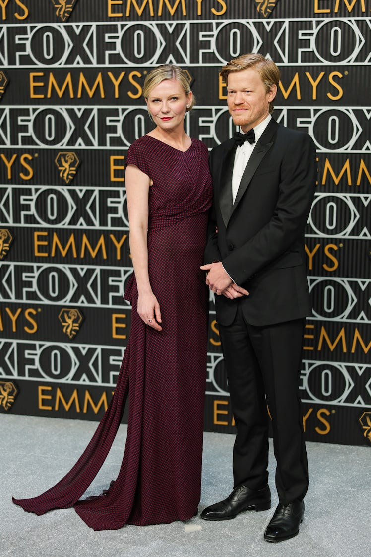 Kirsten Dunst and Jesse Plemons attend the 75th Primetime Emmy Awards at Peacock Theater on January ...