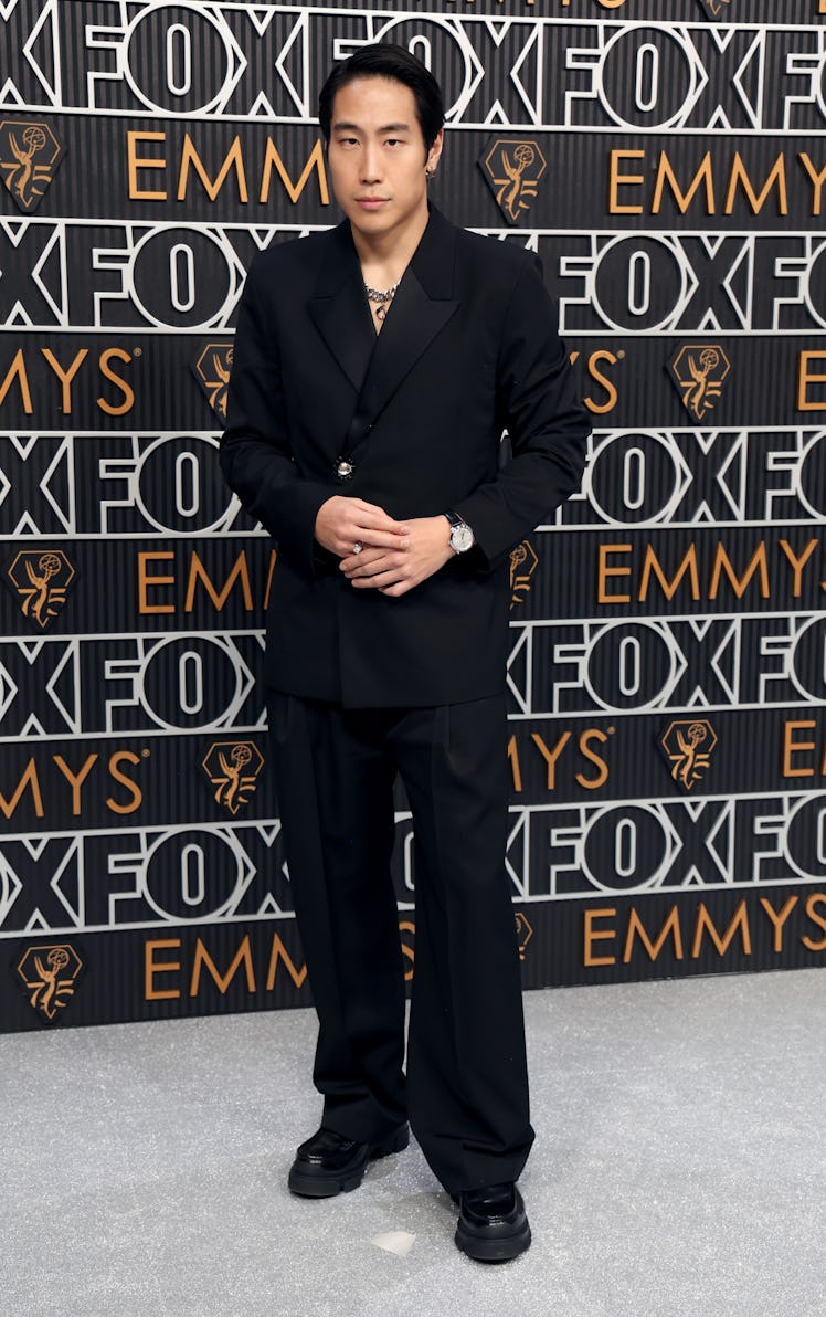Young Mazino attends the 75th Primetime Emmy Awards at Peacock Theater on January 15, 2024 in Los An...