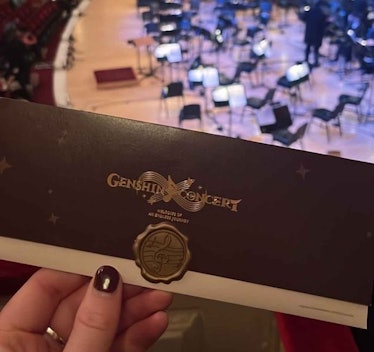 Genshin Concert envelope and background of Carnegie Hall Stage