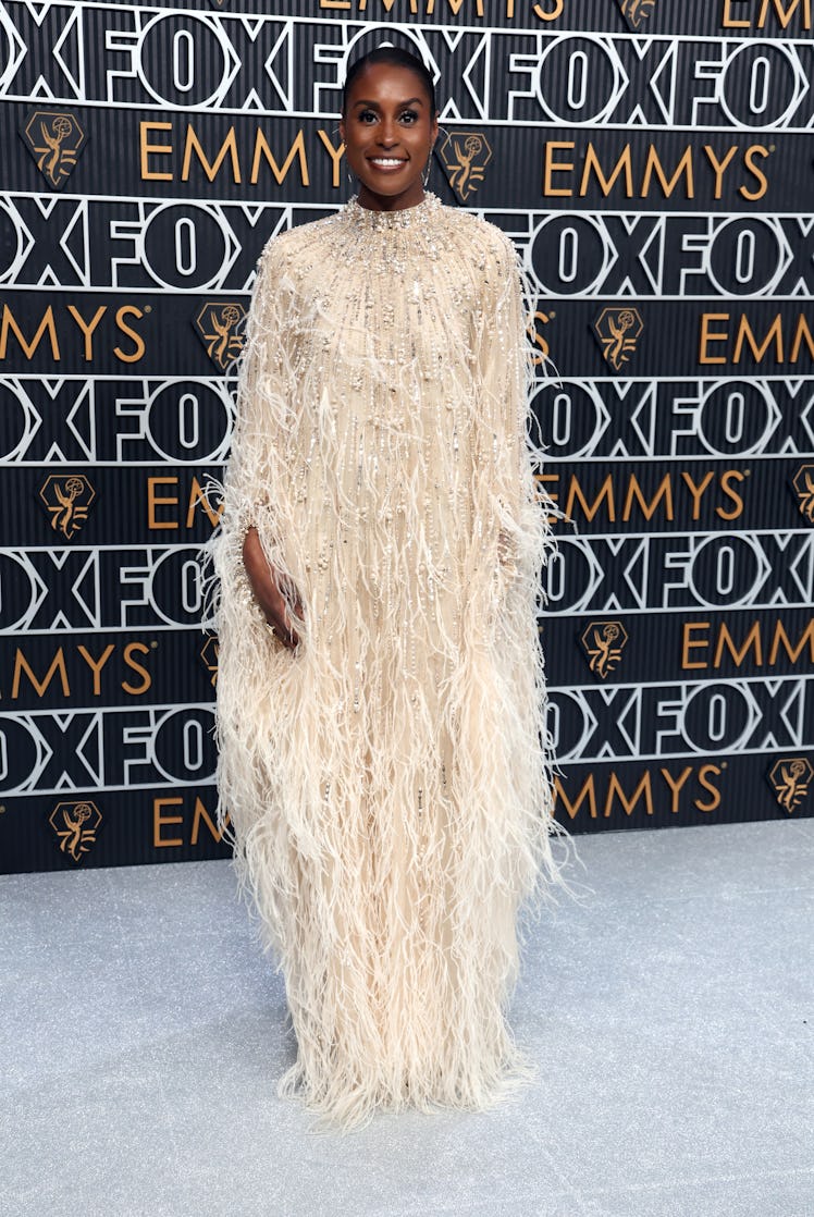 Issa Rae attends the 75th Primetime Emmy Awards at Peacock Theater on January 15, 2024 in Los Angele...