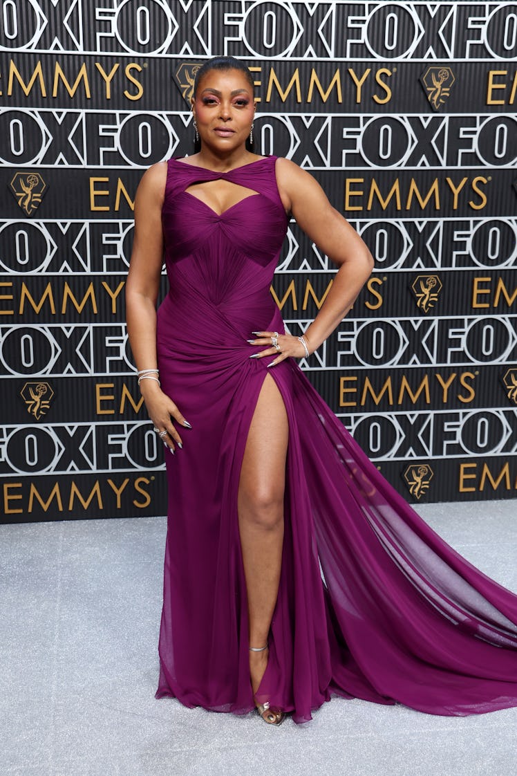 Taraji P. Henson attends the 75th Primetime Emmy Awards at Peacock Theater on January 15, 2024 in Lo...