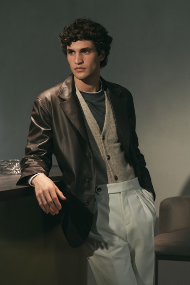 a look from brunello cucinelli fall 2024 men's collection