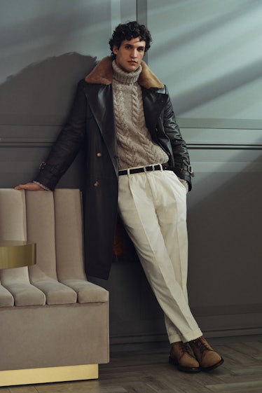 a look from brunello cucinelli fall 2024 men's collection