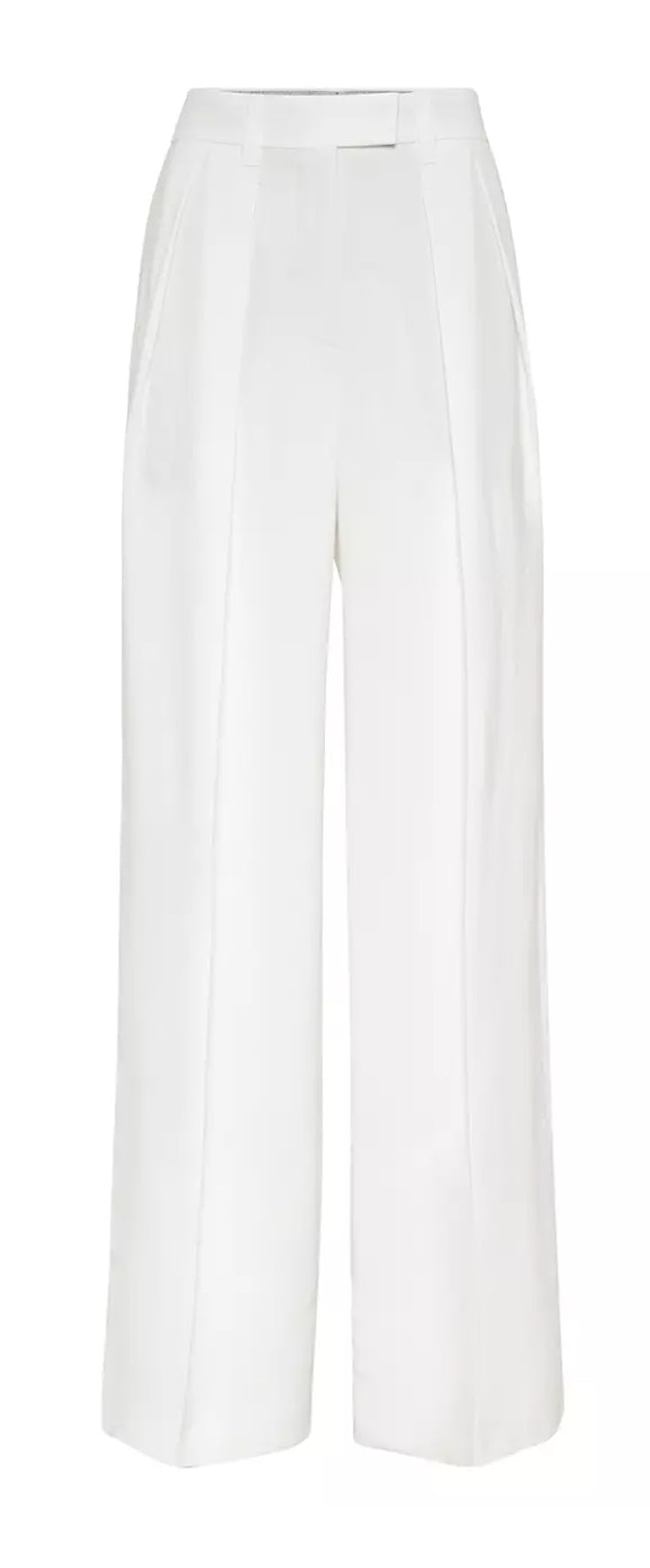 white wide trousers