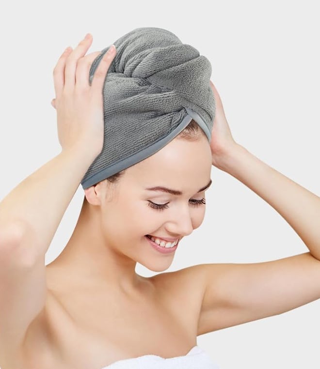 YoulerTex Microfiber Hair Towel Wraps (2-Pack)