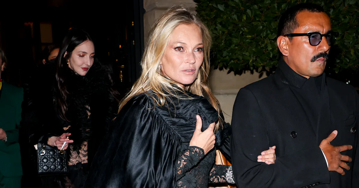 Kate Moss Looks Ageless In Sheer Lace For Starry 50th Birthday Bash