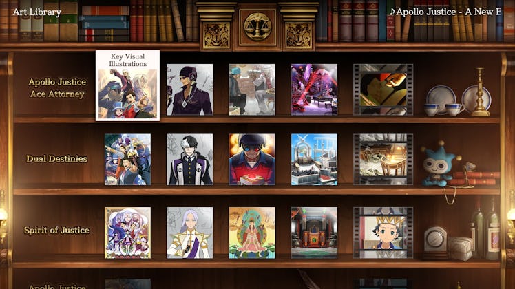 Apollo Justice presenting evidence in court.