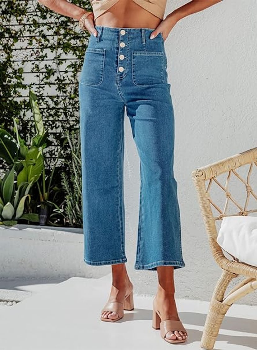 Sidefeel Stretchy Wide-Leg Jeans