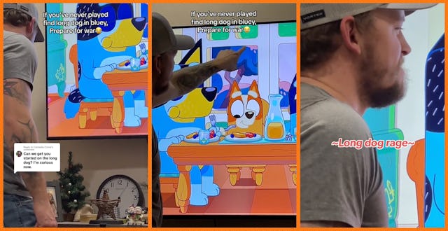 Parents try to spot the "longdog" in 'Bluey' episodes.