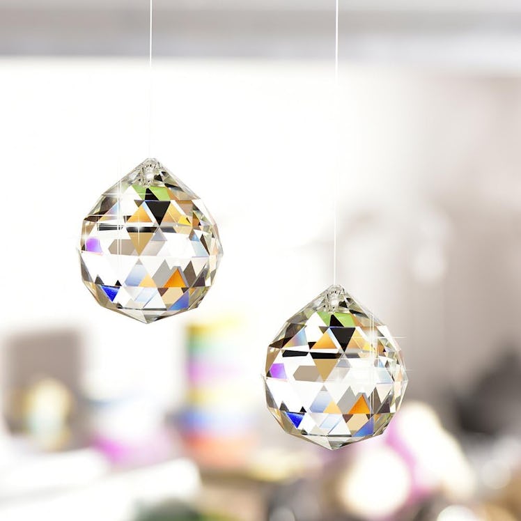 JIHUI Clear Crystal Ball Sun Catcher (Set of 3)