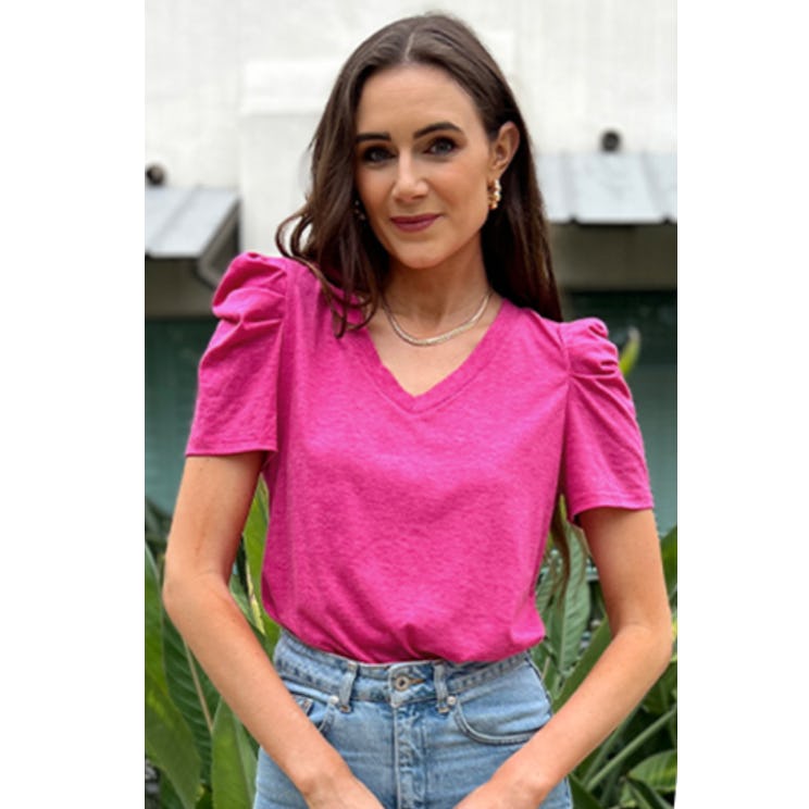 XIEERDUO Puff Sleeve Top