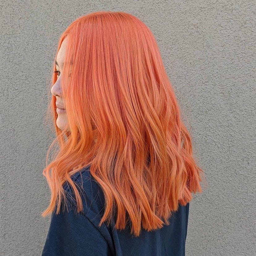 How to ask for peach fuzz hair color at the salon.