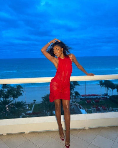 Gabrielle Union curly ponytail