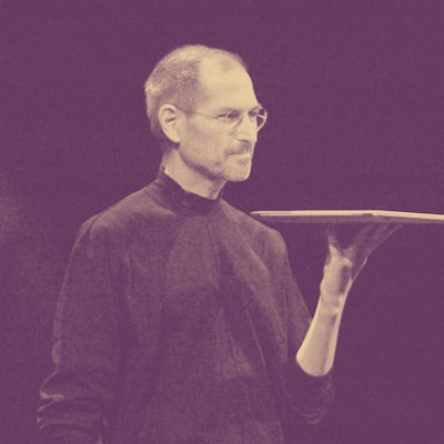 Steve Jobs unveiling the MacBook Air at MacWorld 2008.