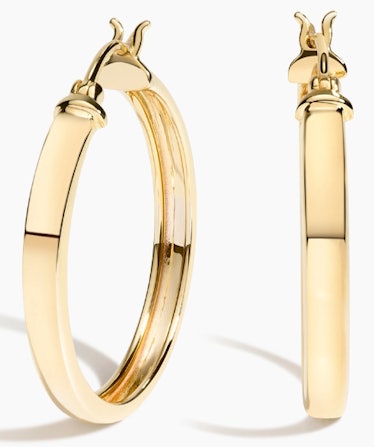 gold 3mm hoop earrings