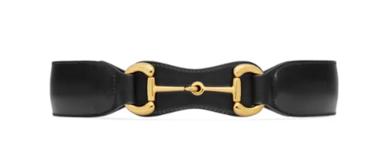 black belt with gold horsebit