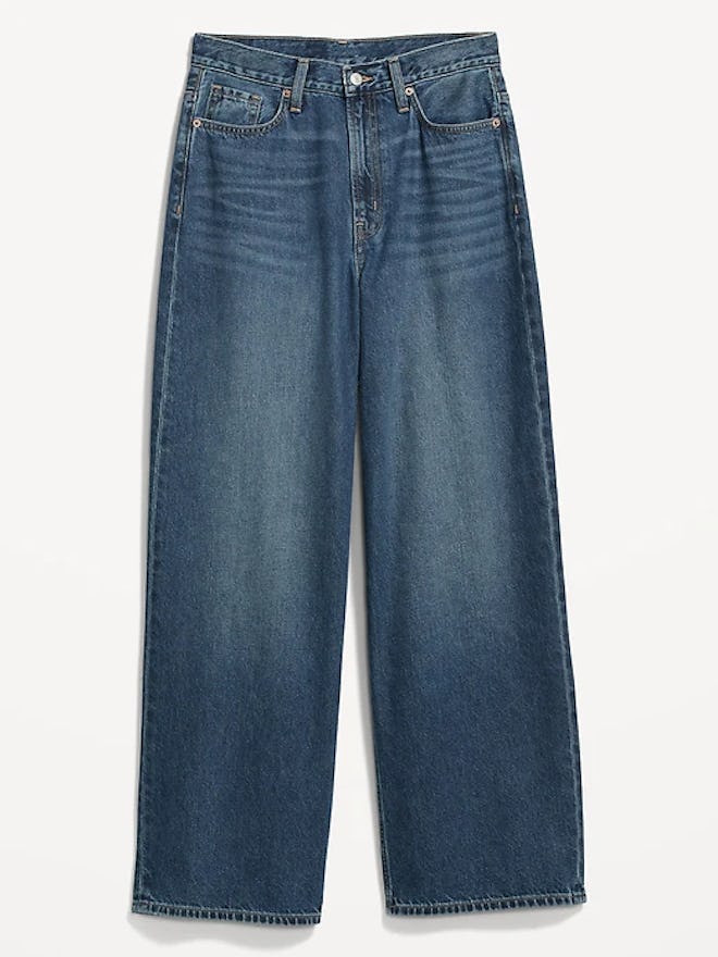 Extra High-Waisted Baggy Wide-Leg Non-Stretch Jeans