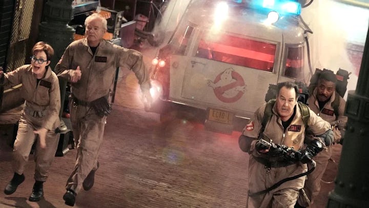 Annie Potts, Bill Murray, Ernie Hudson and Dan Aykroyd in 'Ghostbusters: Frozen Empire.'