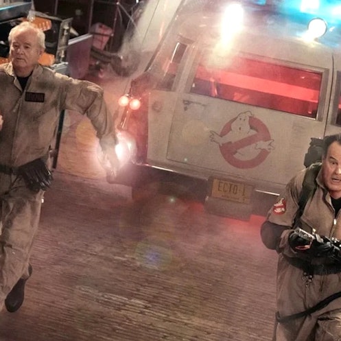 Annie Potts, Bill Murray, Ernie Hudson and Dan Aykroyd in 'Ghostbusters: Frozen Empire.'