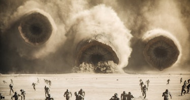 Three sandworms attack in 'Dune: Part Two.'