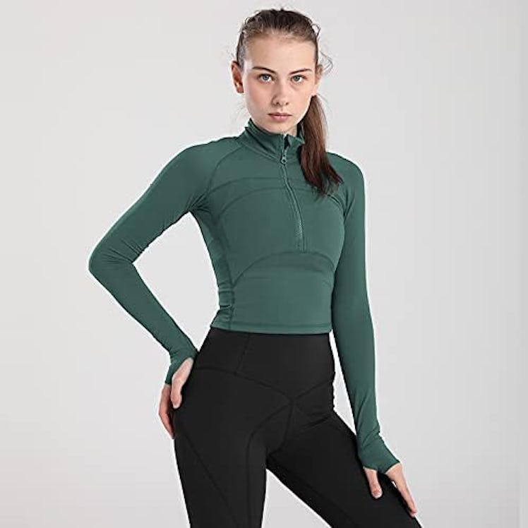 ZHENWEI Cropped Workout Jacket