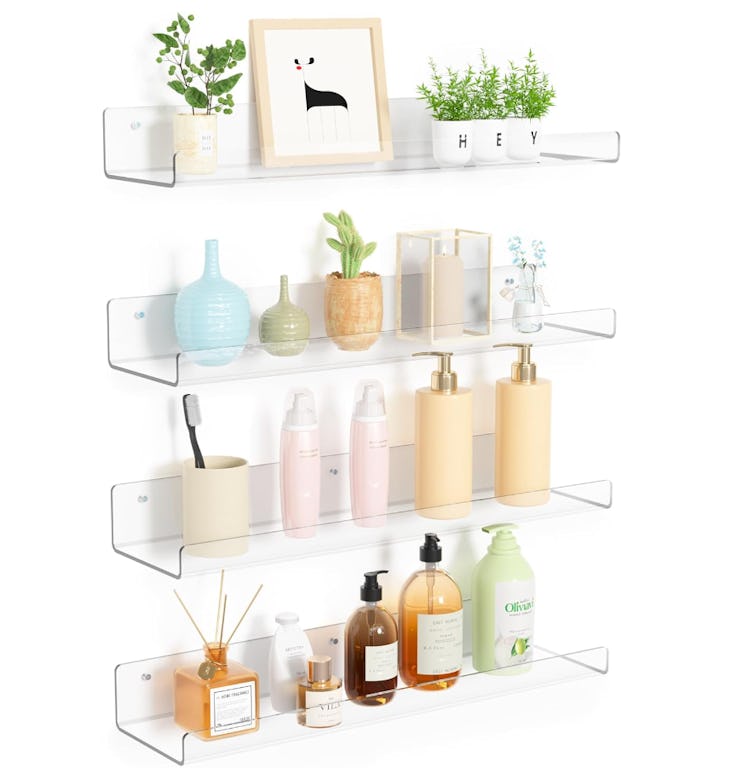 upsimples Clear Acrylic Shelves (Set of 4)