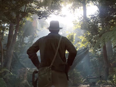 Indian Jones silhouette, The Great Circle trailer