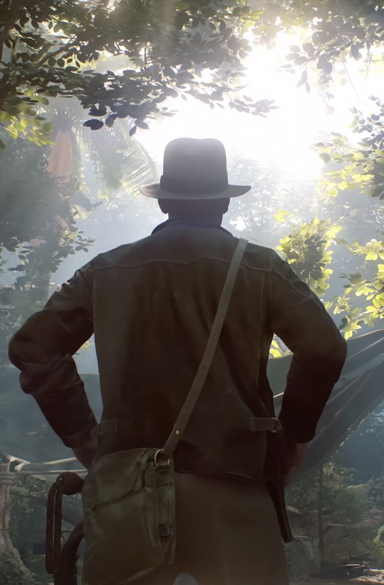 Indian Jones silhouette, The Great Circle trailer