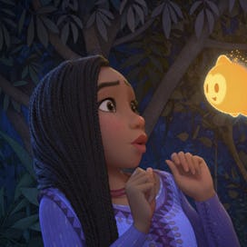 Asha and Star in the Disney movie 'Wish.'