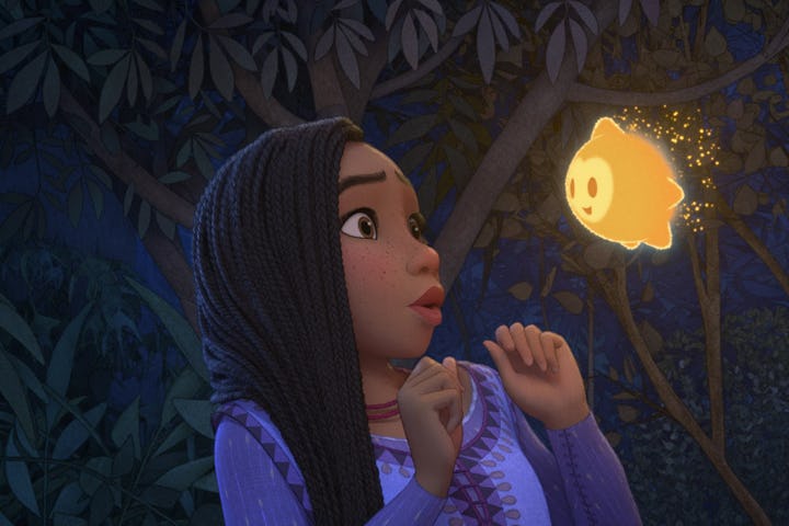 Asha and Star in the Disney movie 'Wish.'