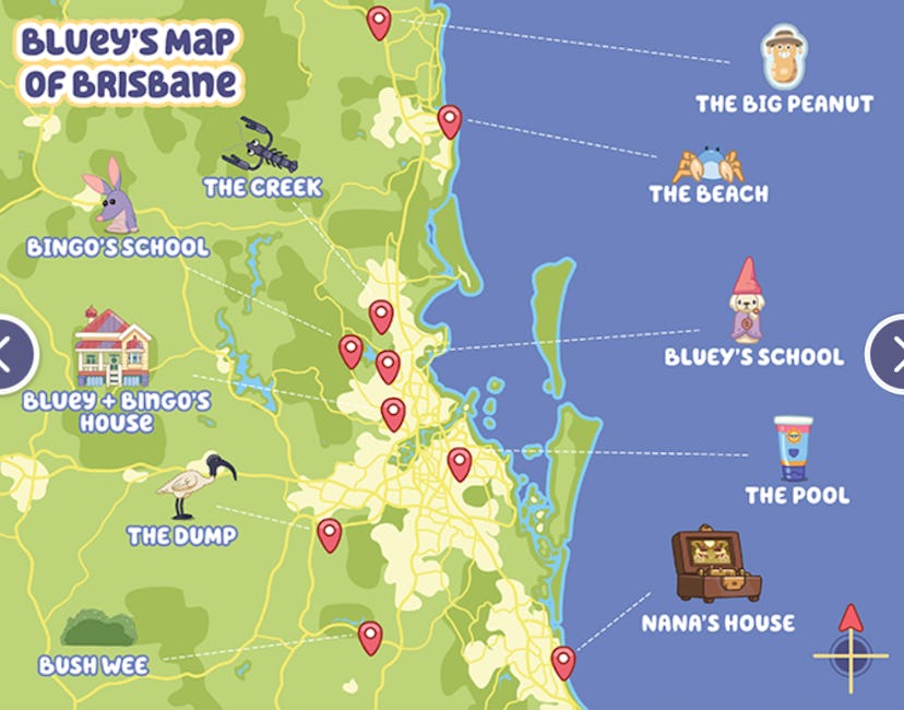 Bluey's Map of Brisbane
