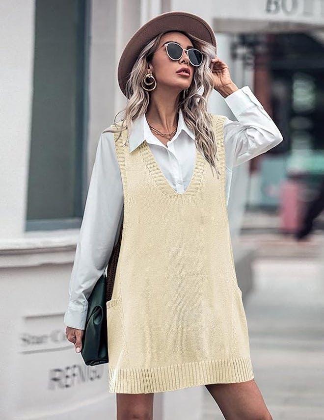 HOTOUCH Oversized Sweater Vest