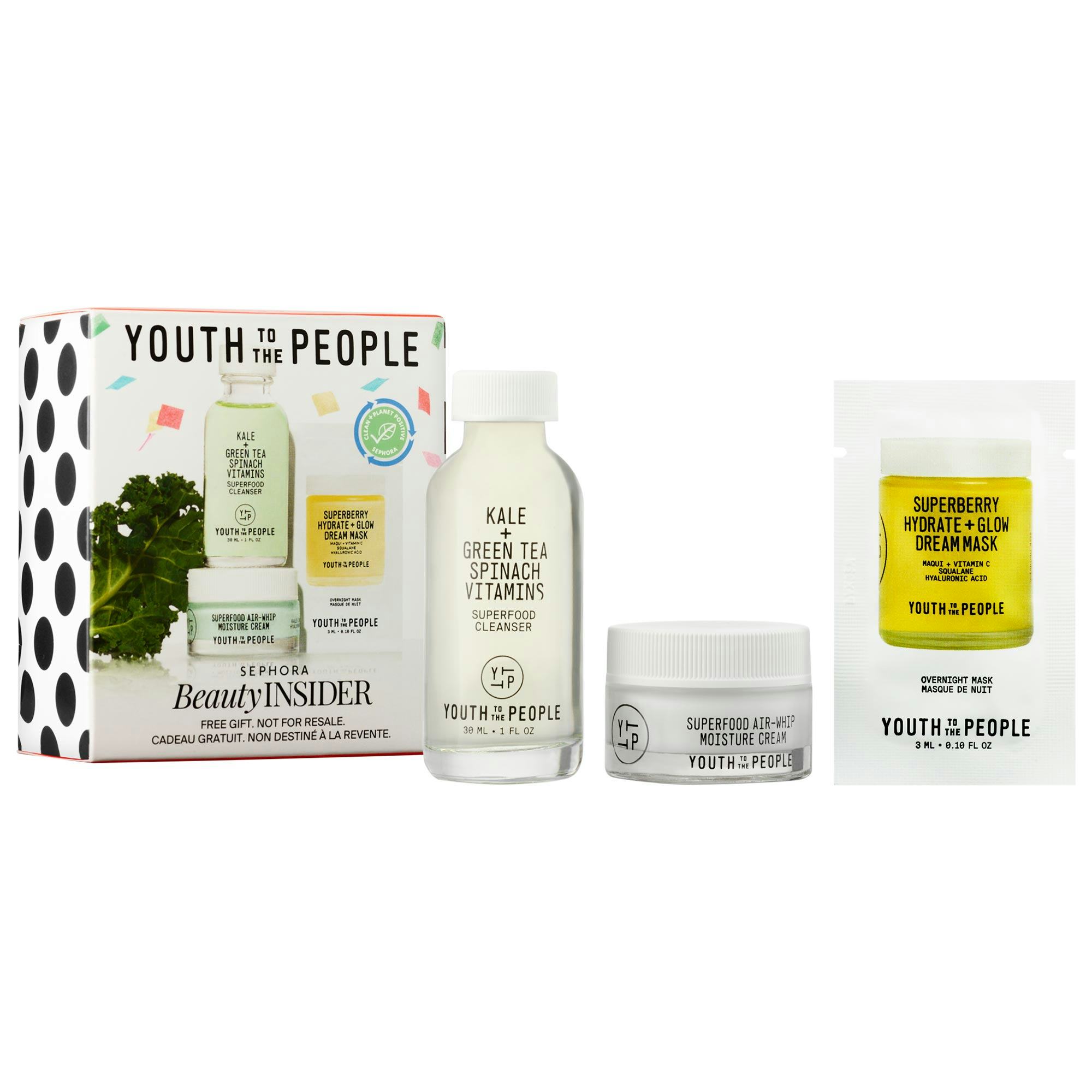 One of the Sephora birthday gift offerings for 2024 is a Youth to the People skin care set.