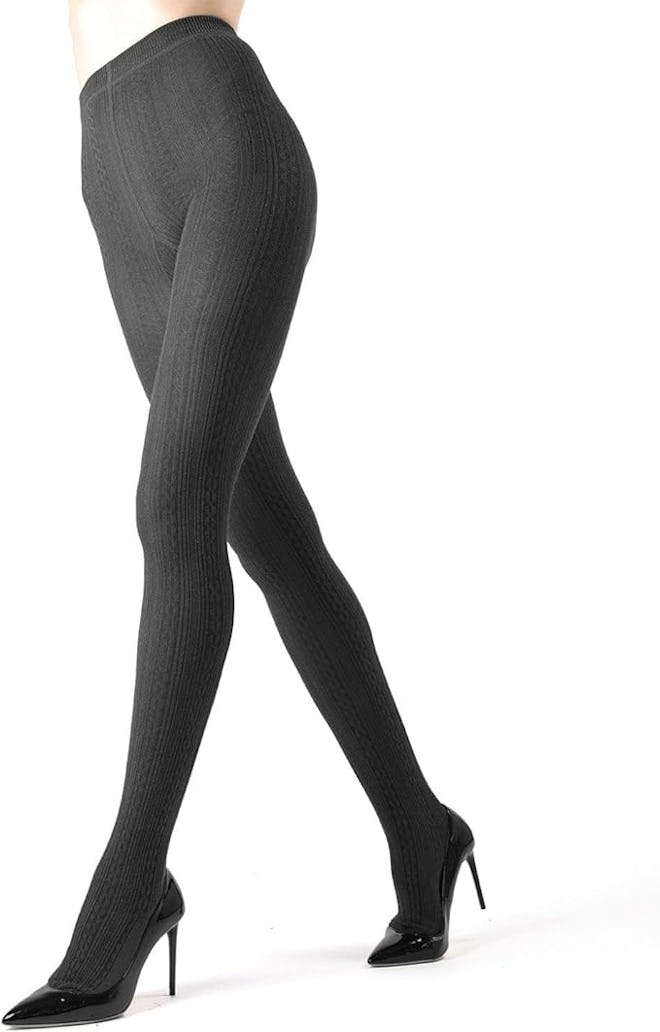 MeMoi Toronto Cable Sweater Cotton Blend Tights