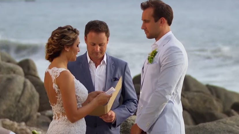 Marcus and Lacy's 'Bachelor in Paradise' wedding. Screenshot via YouTube